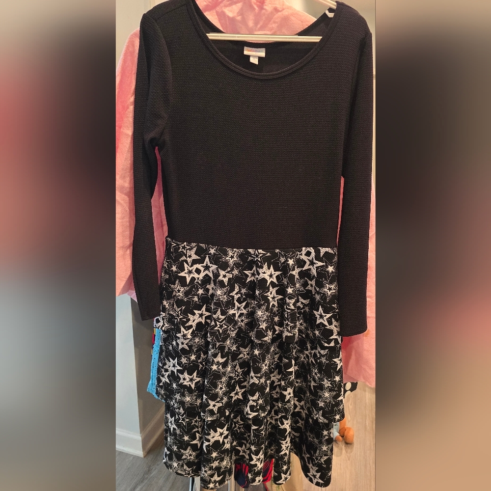 LuLaRoe Black Longsleeve Star Dress